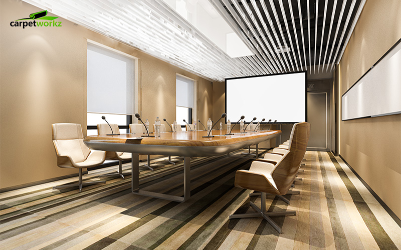 Conference Room With Elegant Carpet Flooring