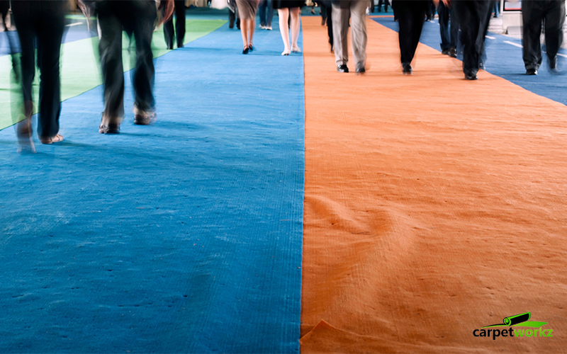Consider the theme and colour scheme-roadshow carpet