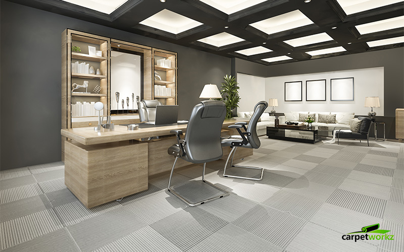 Office Room With Aesthetic Flooring