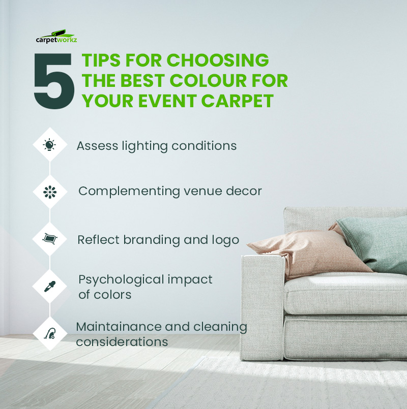 5 Tips for choosing the best colour for your event carpet